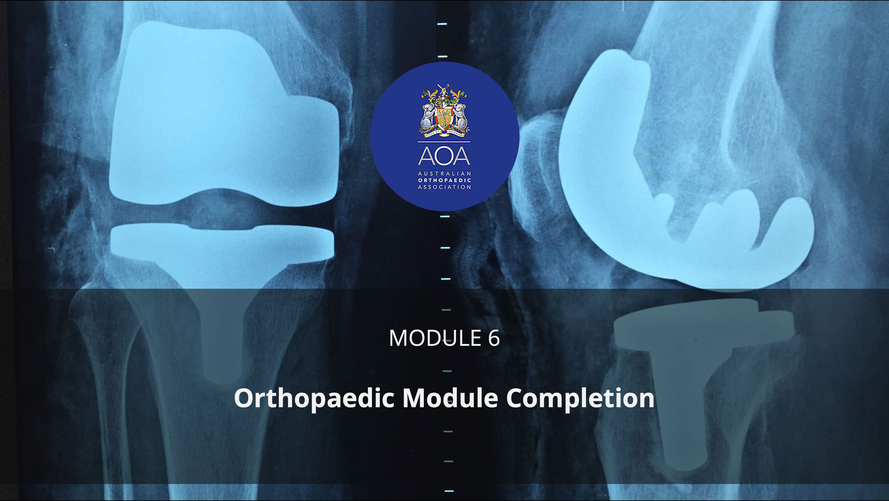 Module 6: Orthopaedic Module Completion